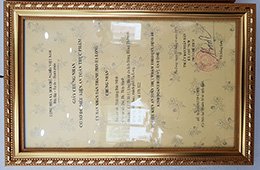 CONG HOA XA HOI CHU NGHIA VIET NAM CERTFICATE