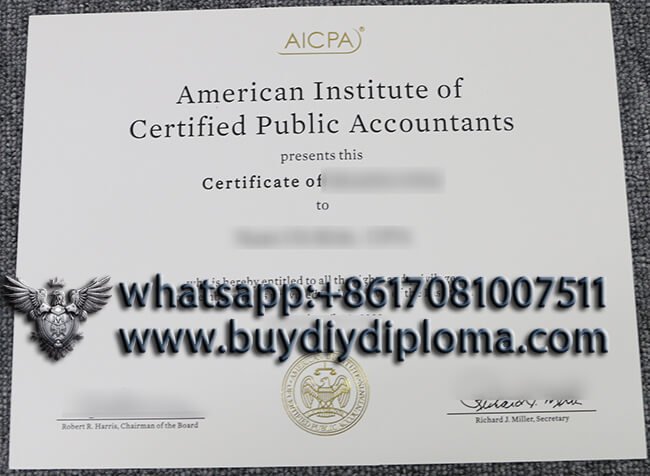 Get AICPA Fake Certificate, Buy US Fake Diploma