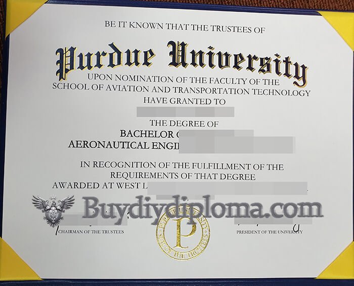 Purdue University diploma