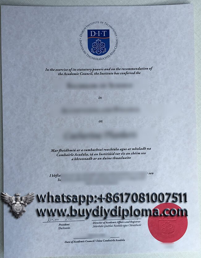 fake Dublin Institute of Technology diploma