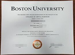 Boston University diploma