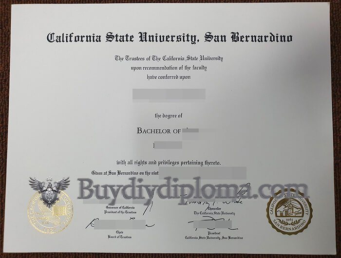 fake  CSUSB diploma and transcript?