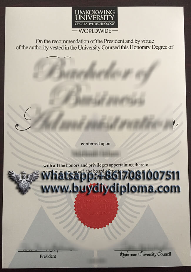 Buy a fake Limkokwing University of Creative Technology diploma