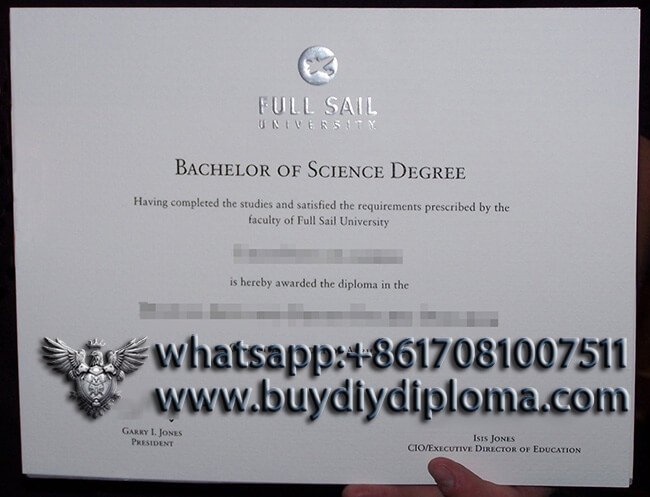 Full Sail University fake diploma sample, buy fake diploma