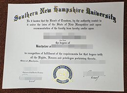 Southern New Hampshire University diploma