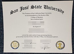 San Jose State University diploma