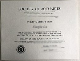 Society of Actuaries certificate