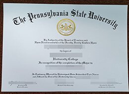 Pennsylvania State University diploma