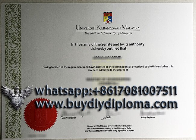 Where can I order a fake National University of Malaysia degree