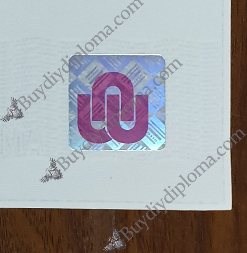 North-west university diploma with Hologram