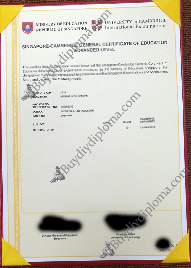 fake University of Cambridge certificate, fake singapore GCE certificate,