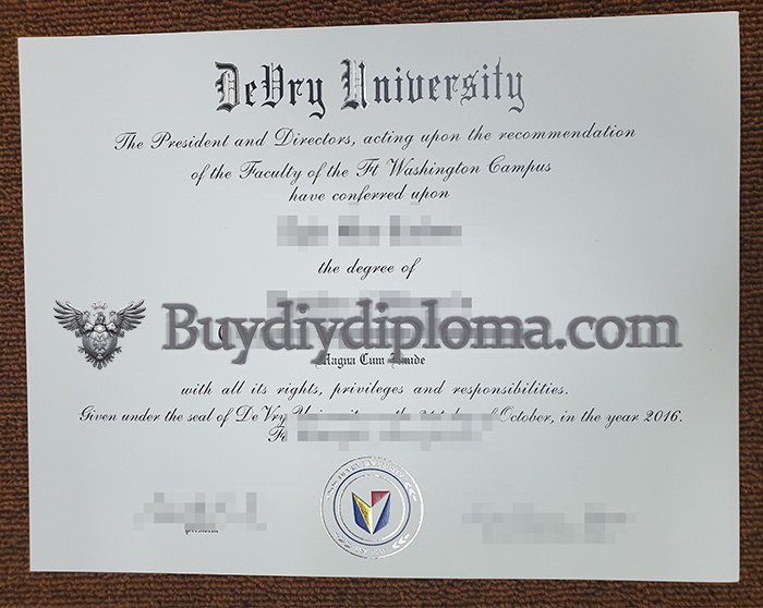 buy a fake DeVry University degree quickly?