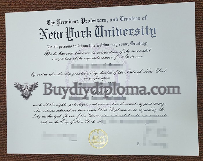  fake New York University diploma