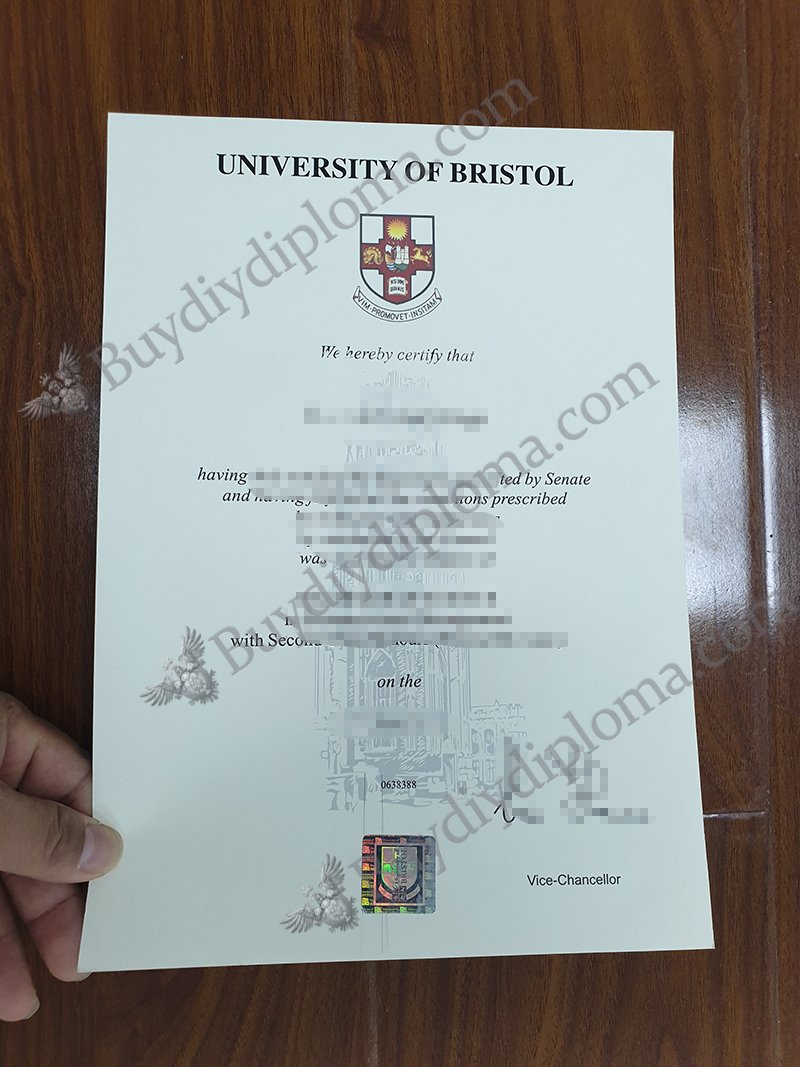 University of Bristol diploma with Hologram