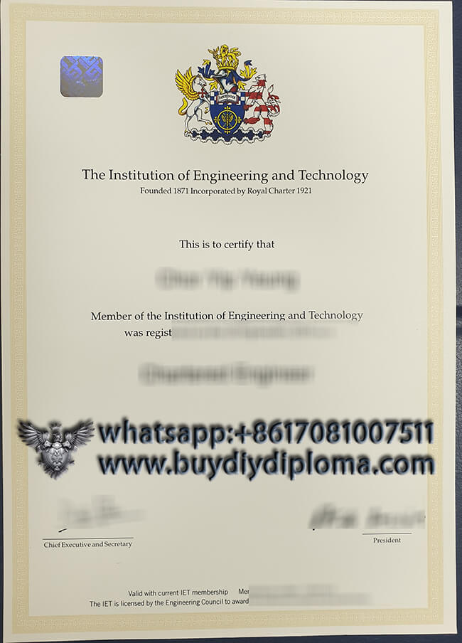 Institution of Engineering and Technology diploma, buy fake diploma online