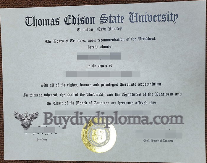 Thomas Edison State University diploma