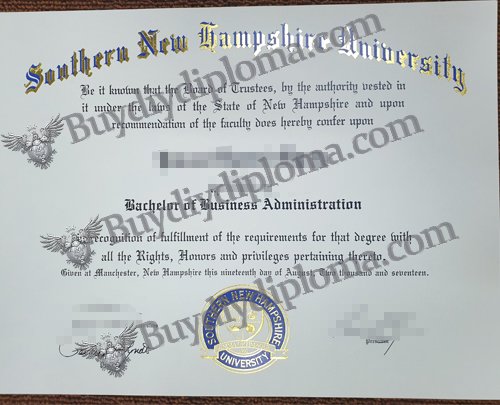 fake Southern New Hampshier University diploma, fake SNHU diploma