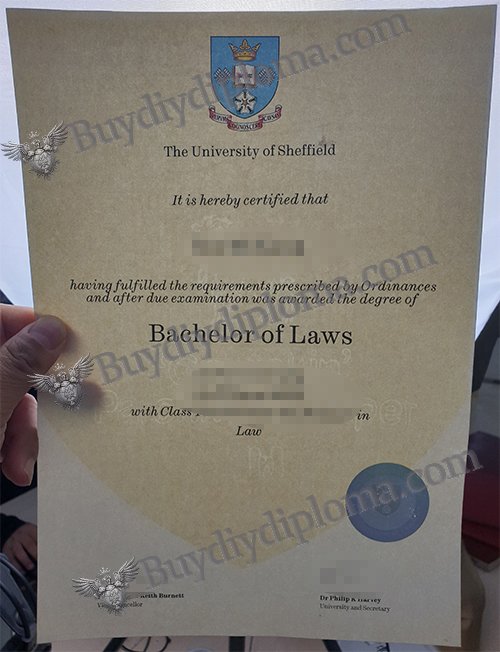 The University of Sheffield diploma Watermark