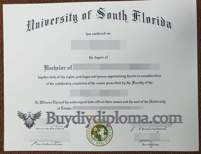 Buying fake University of South Florida diploma. USF fake degree maker