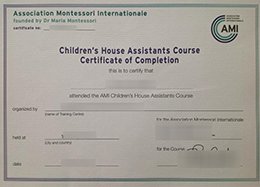 AMI Assistants Certificate