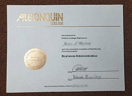 fake Algonquin College diploma