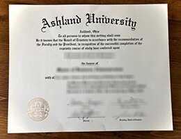 Ashland University diploma