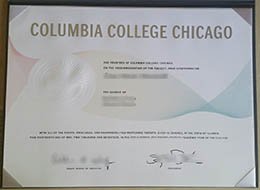 Columbia College Chicago diploma