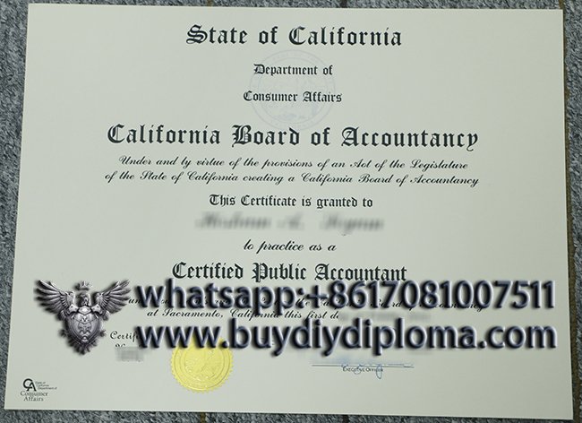 buy a fake CPA certificate in California, USA