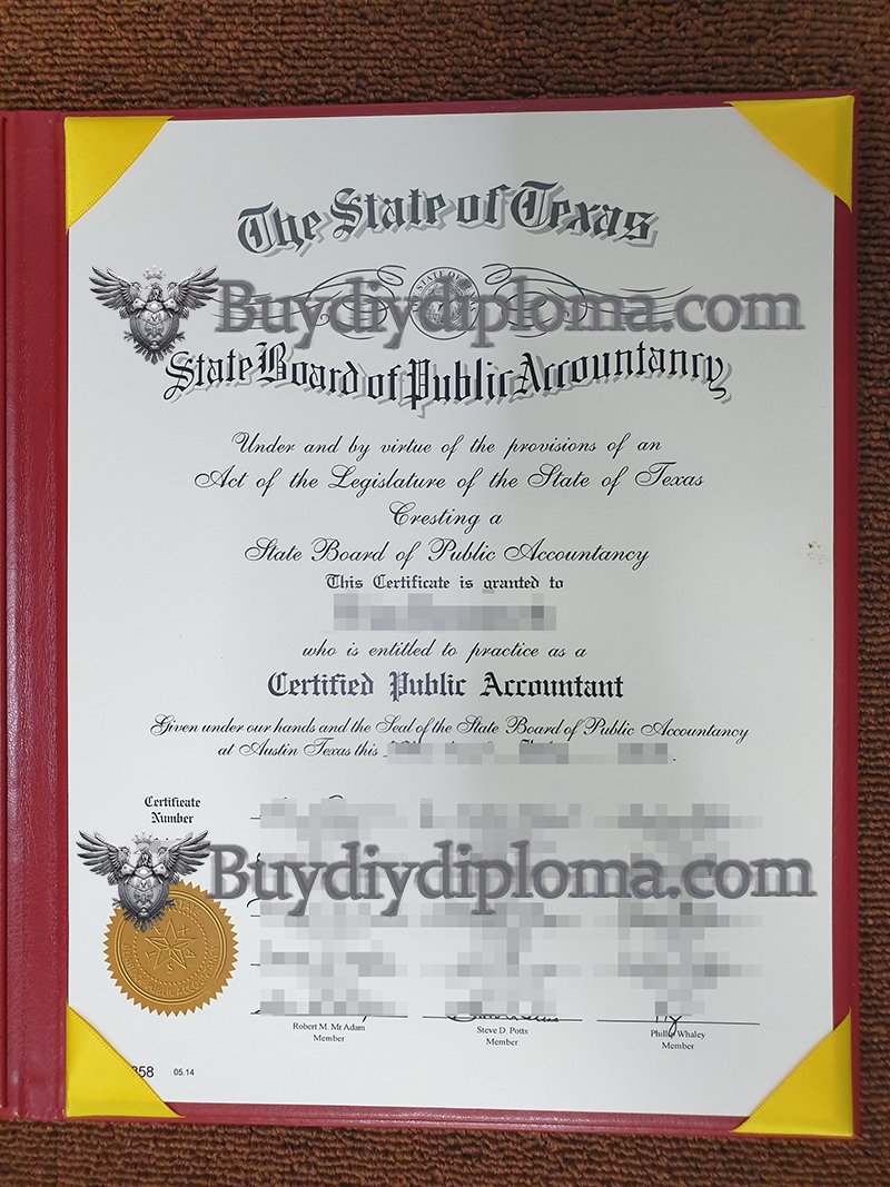 Buy Fake Texas CPA Certificate