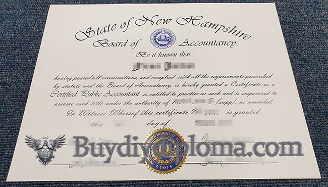 buy a fake State New Hampshire CPA certificate