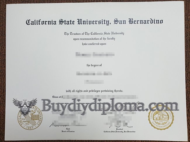 Fake California State University, San Bernardino diploma, buy CSUSB degree