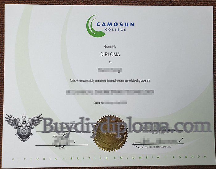 fake Camosun College diploma, fake Canada diploma