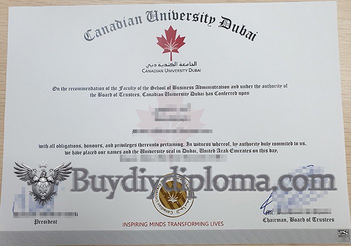fake Canadian University Dubai(CUD) diploma