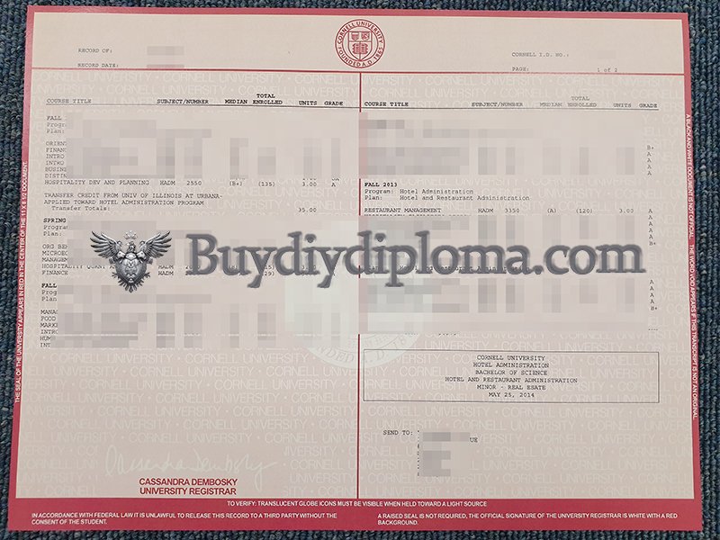 Cornell University transcript Fake DiplomaBuy Fake DiplomaBuy