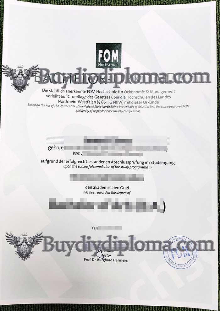 buy fake FOM Hochschule diploma and transcript