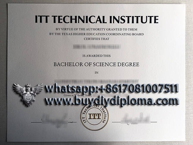 ITT Technical Institute fake Diploma certificate, Fake ITT Technical Institute certificate
