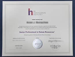 HR Certification Institute certificate