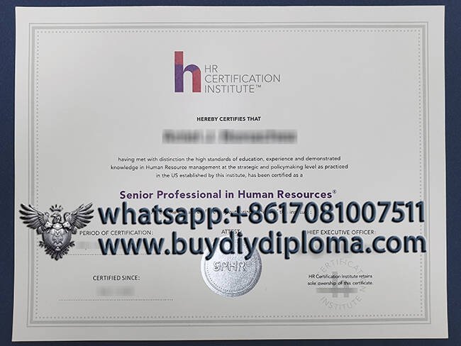 HR Certification Institute fake certificate