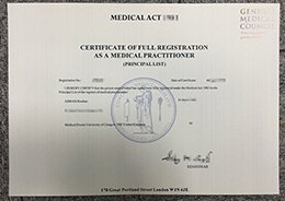 certificate of full registration as a medical practitioner