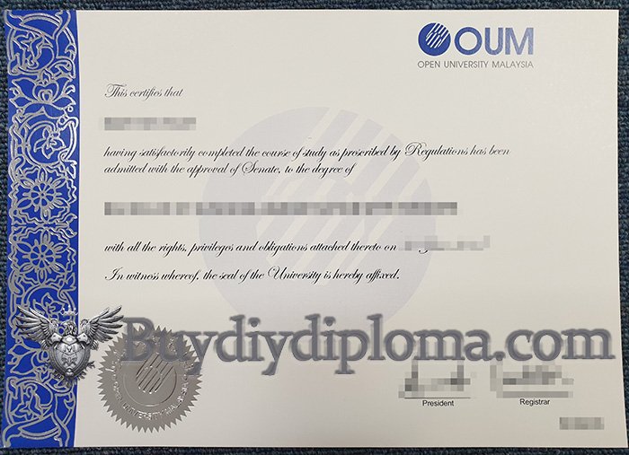 Secrets to make a fake Open University Malaysia diploma