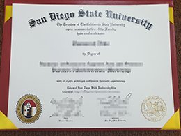 San Diego State University diploma