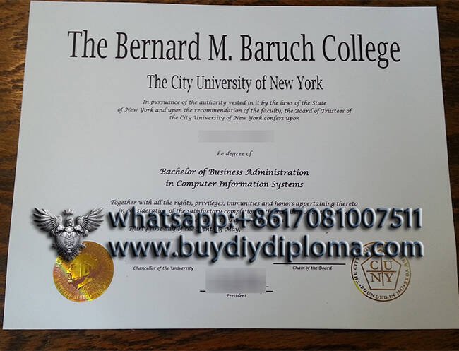 The Bernard M. Baruch College fake diploma