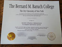 The Bernard M. Baruch College fake diploma