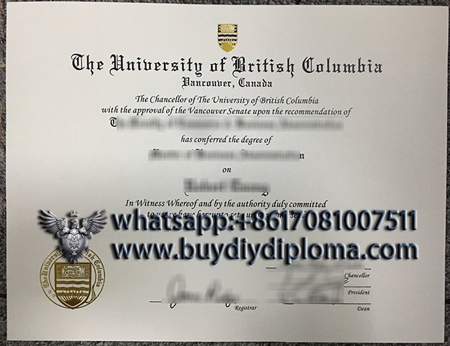 Buy fake University of British Columbia degree, make UBC diploma