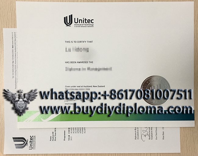 The fake Unitec Institute of Technology diploma with the transcript display