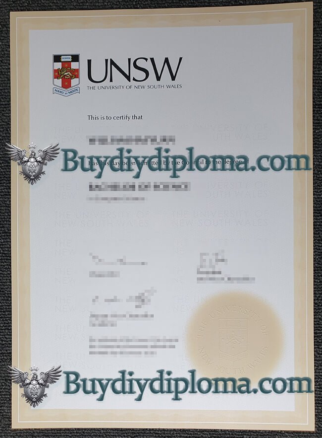 UNSW diploma, the University of New South Wales diploma sample(2021 version)