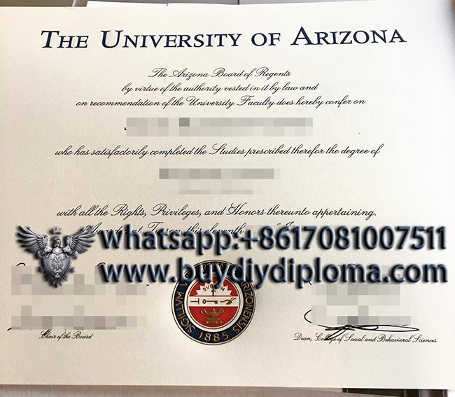 Fake University of Arizona diploma, copy UA degree in the USA