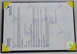 University of Western Sydney Statement certificate