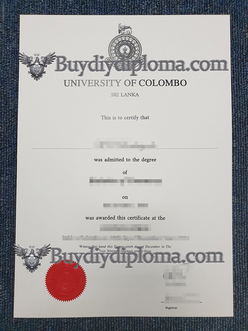 Buy fake University of Colombo diploma