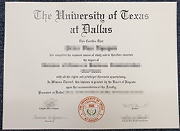 University of Texas at Dallas diploma